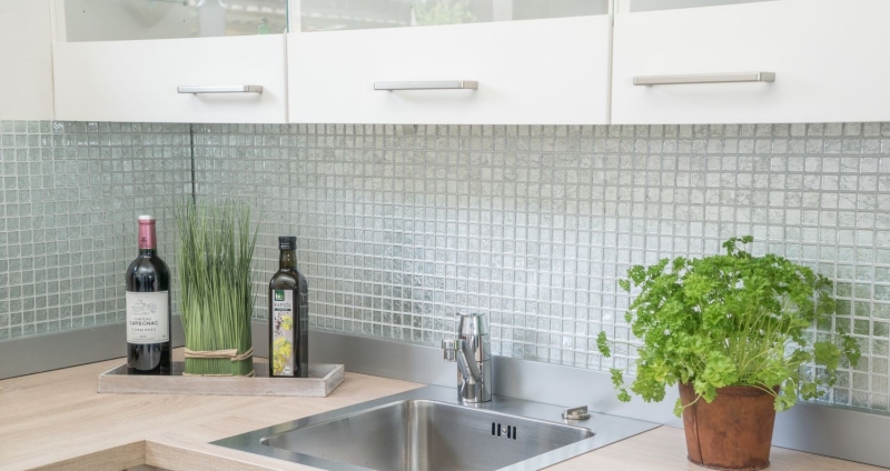 Motif manuel Carreau de mosaïque de verre translucide Crystal argent structure BAD WC cuisine MUR MOS68-4SB11_m