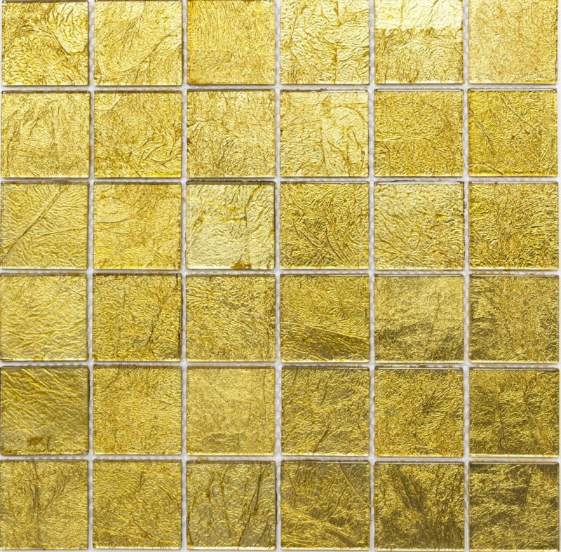 Motif manuel Carreau de mosaïque de verre translucide Crystal or structure MOS120-0746_m