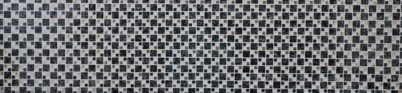 Échantillon manuel Carreau de mosaïque Translucide noir argent Combinaison de mosaïque de verre Crystal EP noir clair argent MOS88-k1499_m
