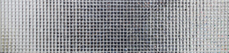 Motif à main Carreau de mosaïque Translucide cristal Mosaïque de verre Crystal scintillant argent MOS130-0208_m
