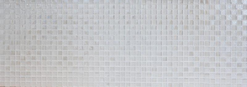 Motif manuel Carreau de mosaïque Translucide blanc Mosaïque de verre Crystal Lüster blanc MOS88-8LU90_m