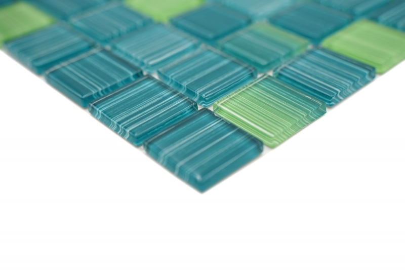 Motif à main Carreau de mosaïque Translucide Vert vif Mosaïque de verre Crystal Vert vif MOS64-0509_m
