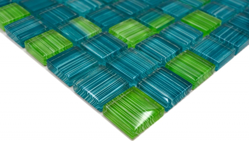 Motif à main Carreau de mosaïque Translucide Vert vif Mosaïque de verre Crystal Vert vif MOS74-0509_m