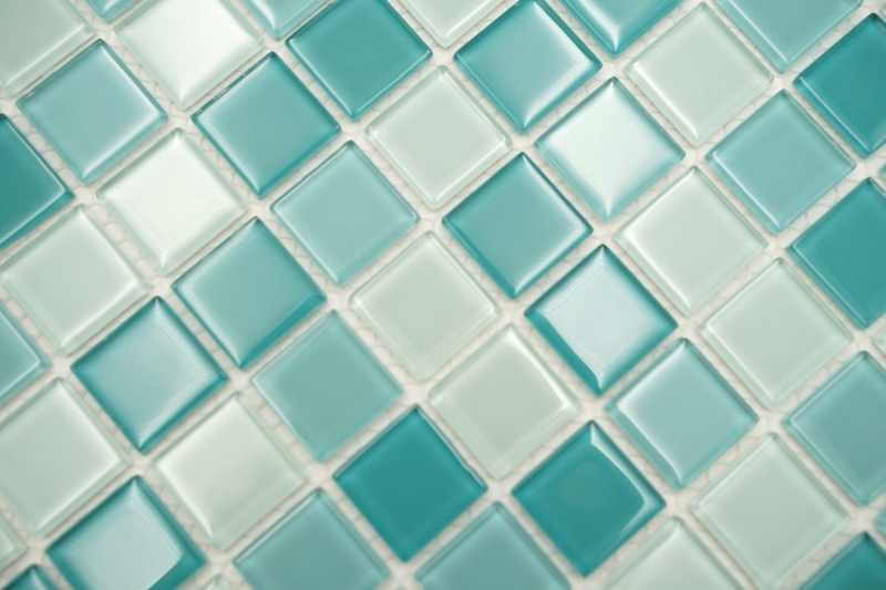 Motif à main Carreau de mosaïque translucide vert Mosaïque de verre Crystal vert BAD WC cuisine MUR MOS62-0602_m