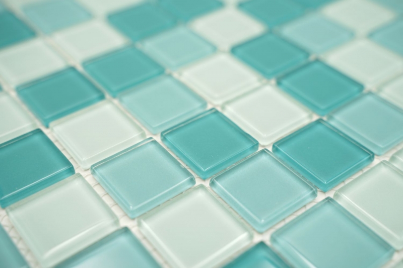 Motif à main Carreau de mosaïque translucide vert Mosaïque de verre Crystal vert BAD WC cuisine MUR MOS62-0602_m