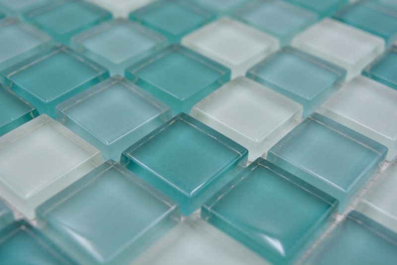 Motif main Carreau de mosaïque translucide vert Mosaïque de verre Crystal vert SALLE DE BAINS WC CUISINE MUR MOS72-0602_m