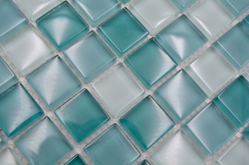 Motif main Carreau de mosaïque translucide vert Mosaïque de verre Crystal vert SALLE DE BAINS WC CUISINE MUR MOS72-0602_m