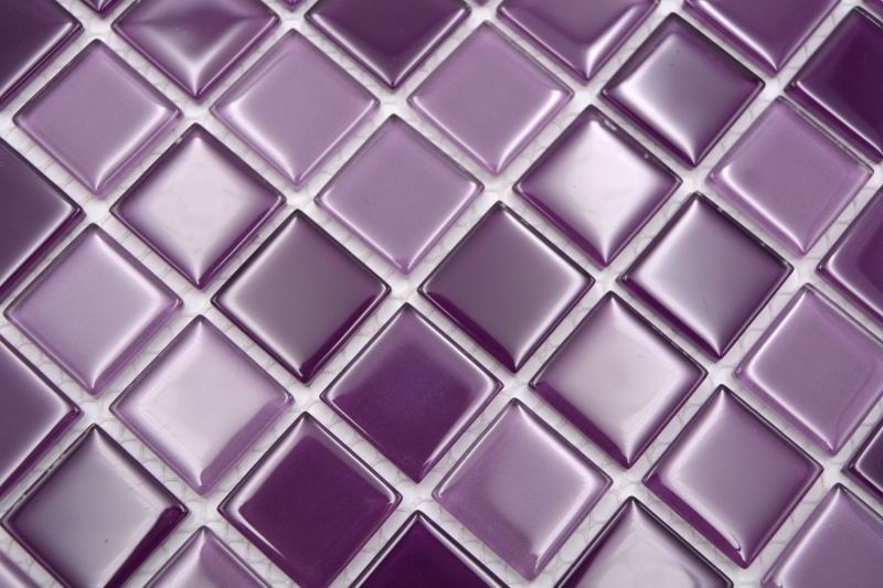 Motif main Carreau de mosaïque translucide lilas Mosaïque de verre Crystal lilas SALLE DE BAINS WC CUISINE MUR MOS62-1104_m