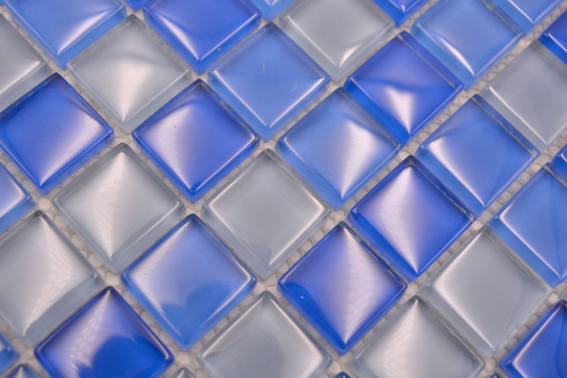 Motif main Carreau de mosaïque Translucide bleu clair Mosaïque de verre Crystal bleu clair BAD WC cuisine MUR MOS72-0406_m