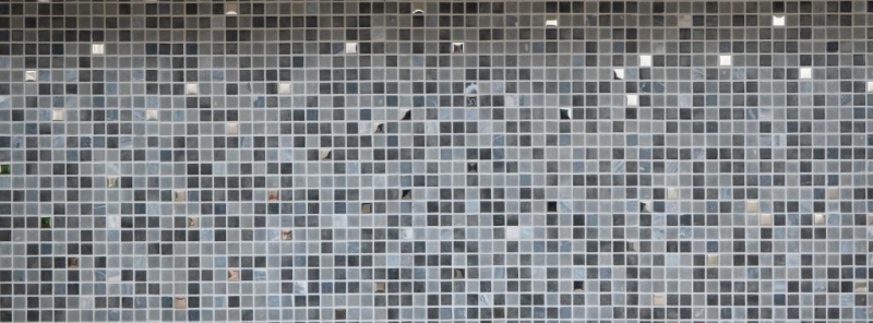 Motif manuel Carreau de mosaïque Pierre translucide noir NERO SALLE DE BAINS WC CUISINE MUR MOS91-0334_m