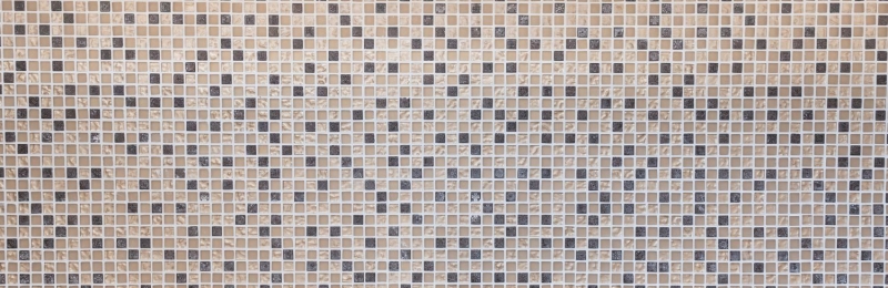 Échantillon manuel Carreau de mosaïque Translucide beige Mosaïque de verre Crystal Resin beige beige mat MOS92-1207_m