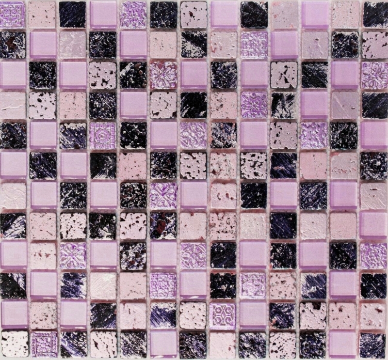 Motif manuel Carreau de mosaïque Translucide rose Mosaïque de verre Crystal Resin rose SALLE DE BAINS WC CUISINE MUR MOS82-1104_m