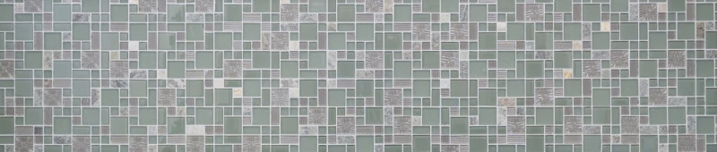 Échantillon manuel Carreau de mosaïque Translucide gris Combinaison de mosaïque de verre Crystal pierre claire grise mate MOS88-MC669_m