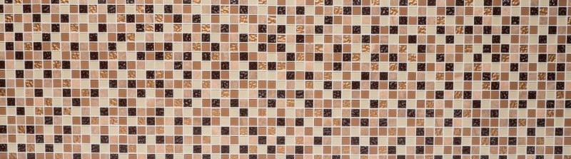 Échantillon manuel Carreau de mosaïque Translucide beige marron Mosaïque de verre Crystal Pierre beige marron MOS92-1206_m