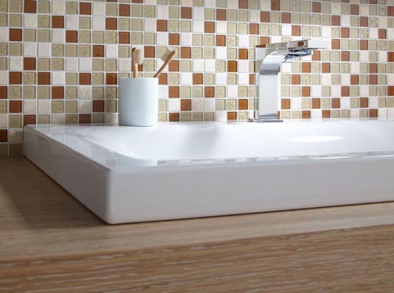 Échantillon manuel Carreau de mosaïque Translucide beige Mosaïque de verre Crystal Pierre beige MOS62-1204-GN_m