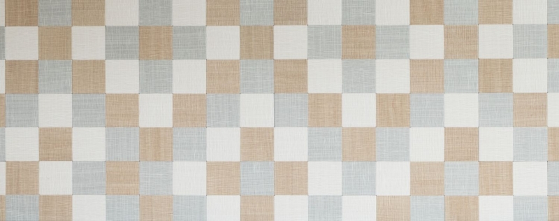 Motif manuel Carreau mosaïque autocollant aluminium crème beige gris métal aspect textile MOS200-2622_m