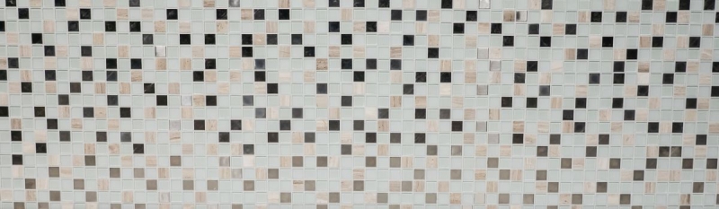 échantillon manuel carreau de mosaïque autocollant pierre translucide acier inoxydable blanc mosaïque de verre Crystal pierre acier blanc verre MOS200-4CM32_m