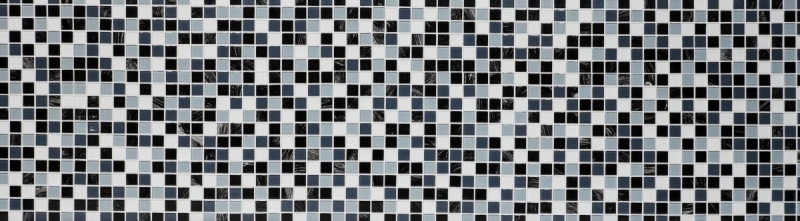 échantillon manuel carreau de mosaïque autocollant translucide blanc gris noir mosaïque de verre Crystal gris noir blanc essuyé MOS200-4CM28_m