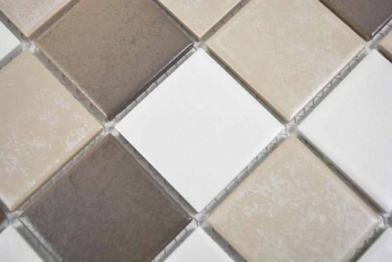 Échantillon manuel Mosaïque blanc ancien beige marron Carreau mural Carreau de cuisine MOS14-1213_m
