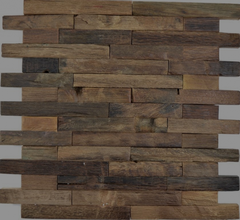 échantillon manuel mosaïque bois composite boot Old Wood bois FSC carreau de mosaïque murale carrelage cuisine salle de bain MOS160-21_m