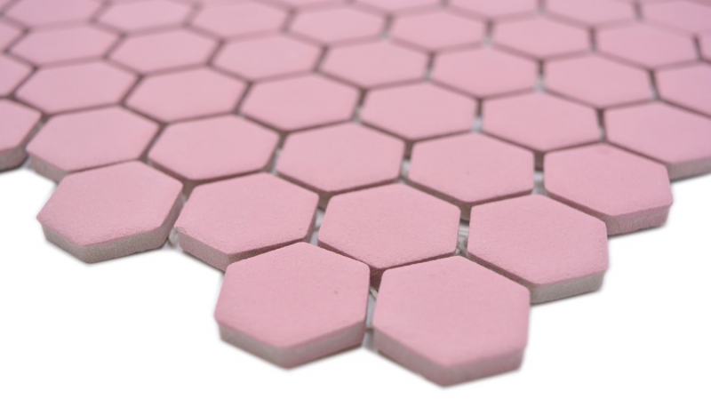Motif main Mosaïque céramique Hexagone vieux rose R10B receveur de douche Carreau de sol Mosaïque cuisine salle de bain sol MOS11H-1111-R10_m