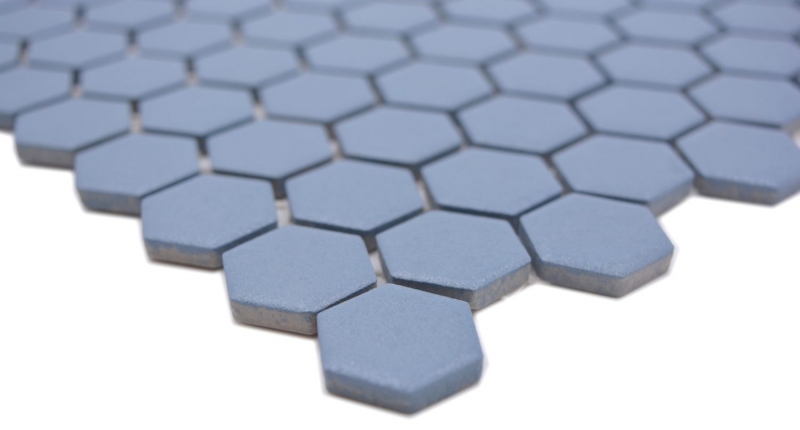 Motif main Mosaïque céramique Hexagone bleu-vert R10B receveur de douche Carreau de sol Mosaïque cuisine salle de bain sol MOS11H-0405-R10_m
