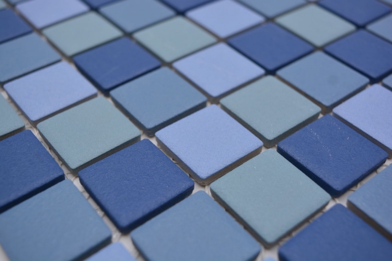 Motif à main bleu turquoise Mosaïque de piscine TAPIS DE DOUCHE MOS18-0404-R10_m
