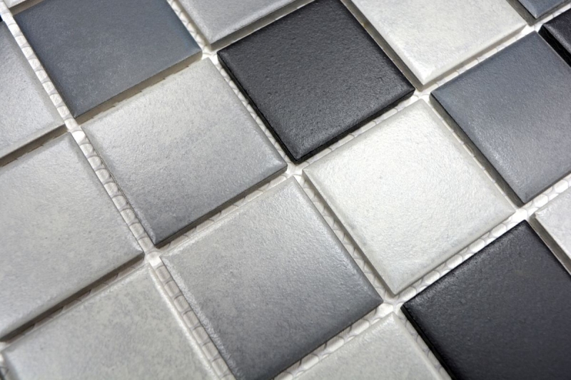 Échantillon manuel de carreaux de mosaïque CÉRAMIQUE GRIS MIX RUTSCHICHER MOS16-2211-R10_m