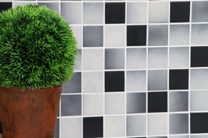 Échantillon manuel de carreaux de mosaïque CÉRAMIQUE GRIS MIX RUTSCHICHER MOS16-2211-R10_m