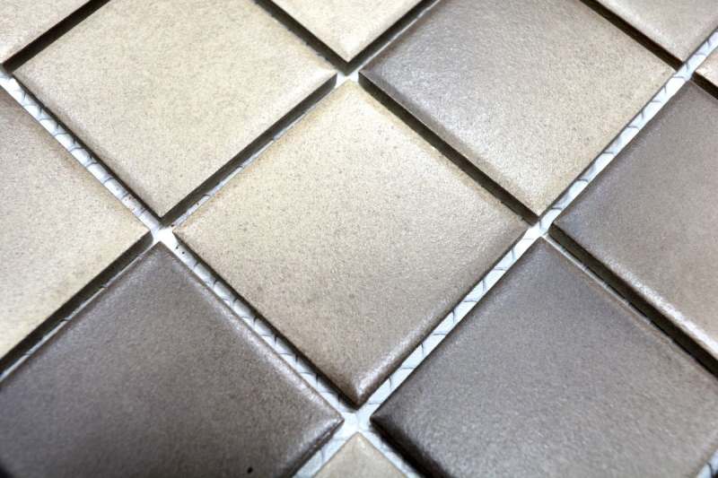 Échantillon manuel de carreaux de mosaïque CÉRAMIQUE BRUNE BEIGE MIX AUTOMATIQUE MOS16-1211-R10_m