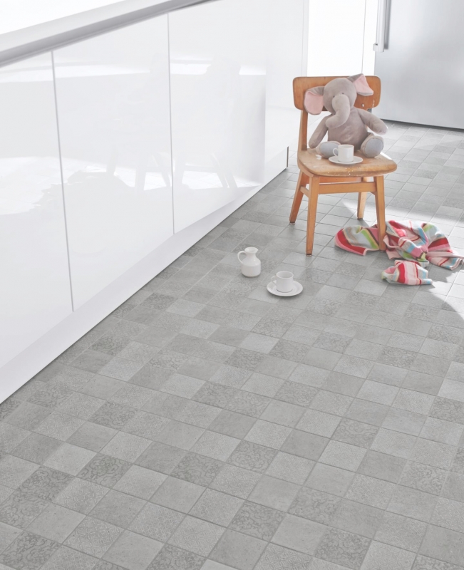 Mosaïque rétro vintage Céramique grise Fond de cuisine MOS22-CELLO_f | 10 Tapis de mosaïque