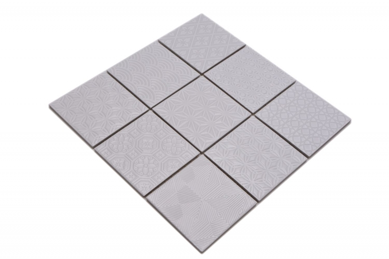 Mosaïque rétro vintage mur cuisine blanc Spirit blanc MOS22B-0104_f | 10 tapis mosaïque