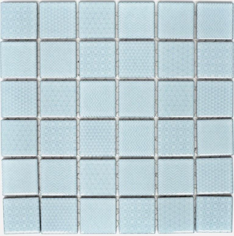 Carreaux de mosaïque TURQUOISE AQUABLAU CLAIR SALLE DE BAINS PISCINE Carrelage cuisine mur MOS16-0402_f | 10 Tapis de mosaïque