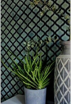 Mosaïque rétro vintage Céramique Florentine bleu moucheté brillant mur MOS13-0408_f | 10 Tapis de mosaïque