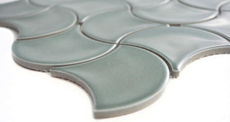 Mosaïque Carreau céramique éventail pétrole brillant vague Carreaux muraux Carreaux salle de bain MOS13-FSW18_f | 10 Tapis mosaïque