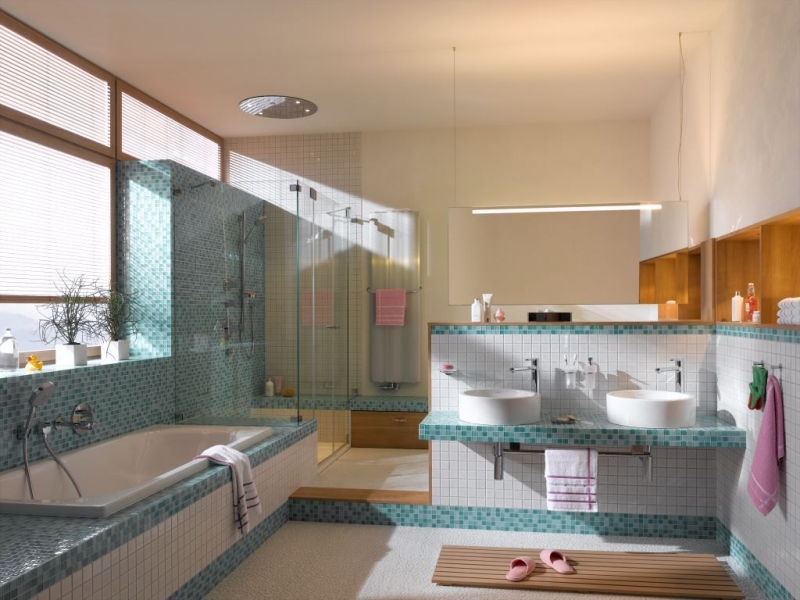 Mosaïque de galets Pebbles céramique blanc brillant receveur de douche carrelage MOS12-0102_f | 10 tapis de mosaïque