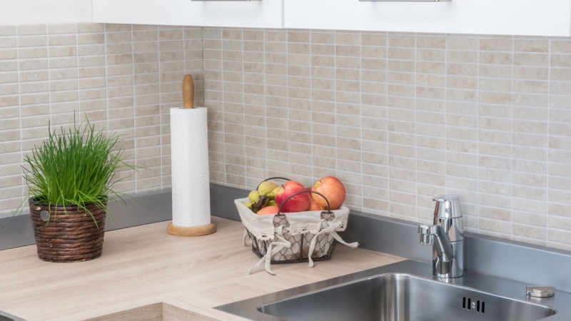 Mosaïque Carreau céramique Bâtons aspect pierre beige clair Carrelage cuisine MOS24-STSO45_f | 10 Tapis de mosaïque