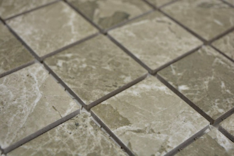 Mosaïque imitation pierre naturelle beige brun sable structure carrelage MOS16-AISO89_f | 10 tapis de mosaïque
