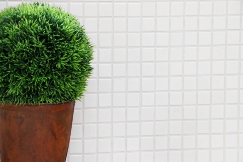 Carreau mosaïque Céramique BLANC MATTE Mur Carrelage cuisine salle de bain douche MOS18-0111_f