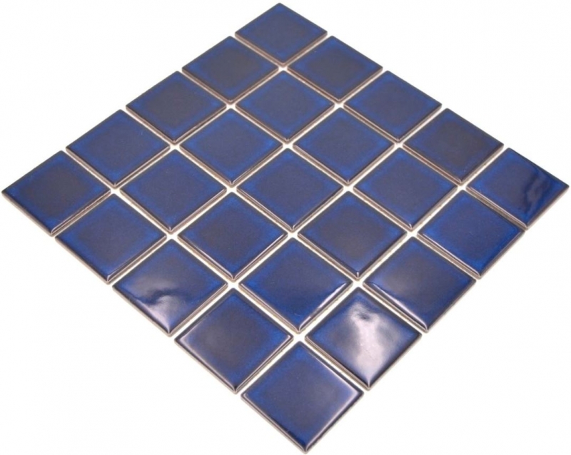 Carreau de mosaïque céramique bleu cobalt bleu foncé brillant MOS14-0405_f