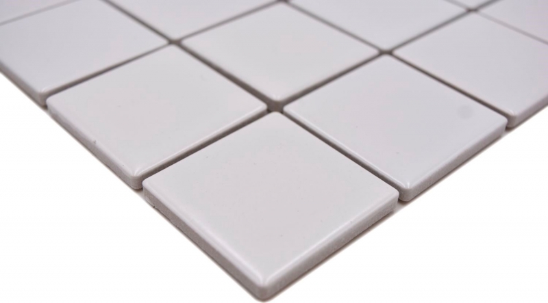 Mosaïque Carreau céramique blanc mat Carrelage salle de bain mur MOS16B-0111_f