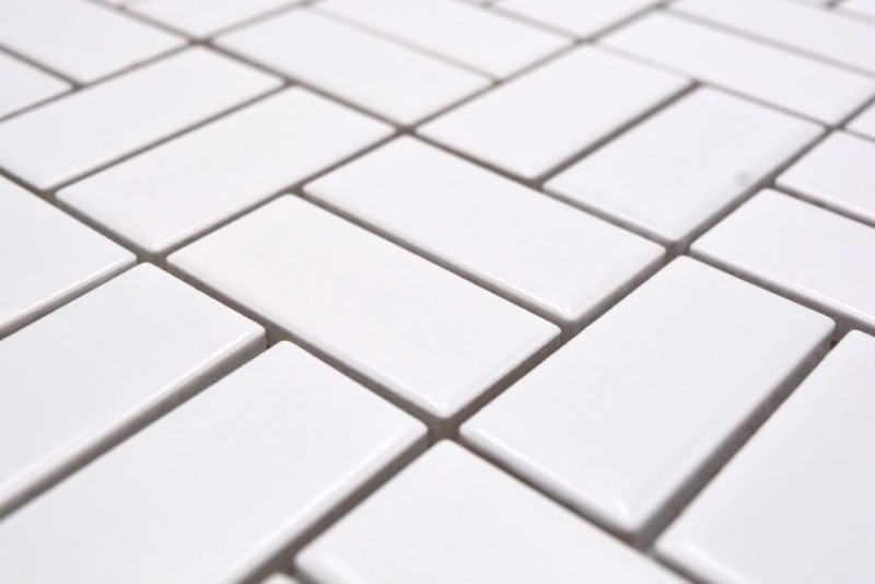 Mosaïque Carreau céramique Moulin à vent blanc mat Revêtement de baignoire MOS24-CWM07WM_f