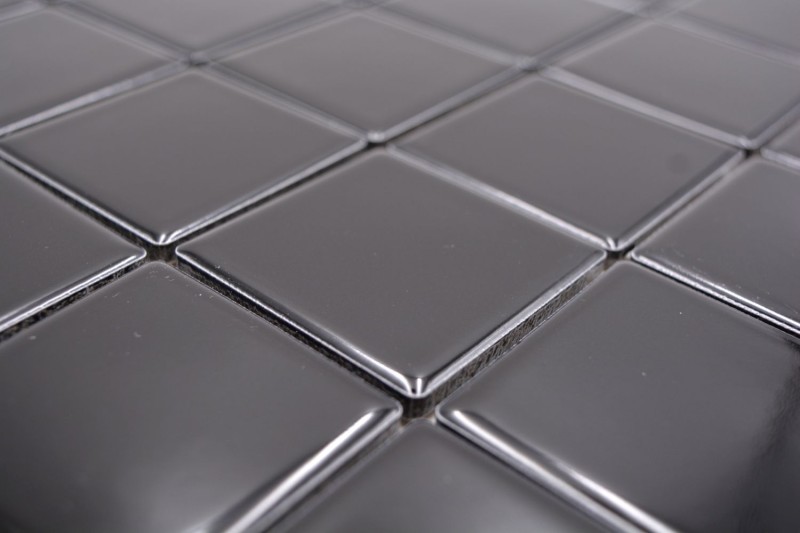 Mosaïque Carreau céramique noir brillant Dos de cuisine MOS16B-0301_f