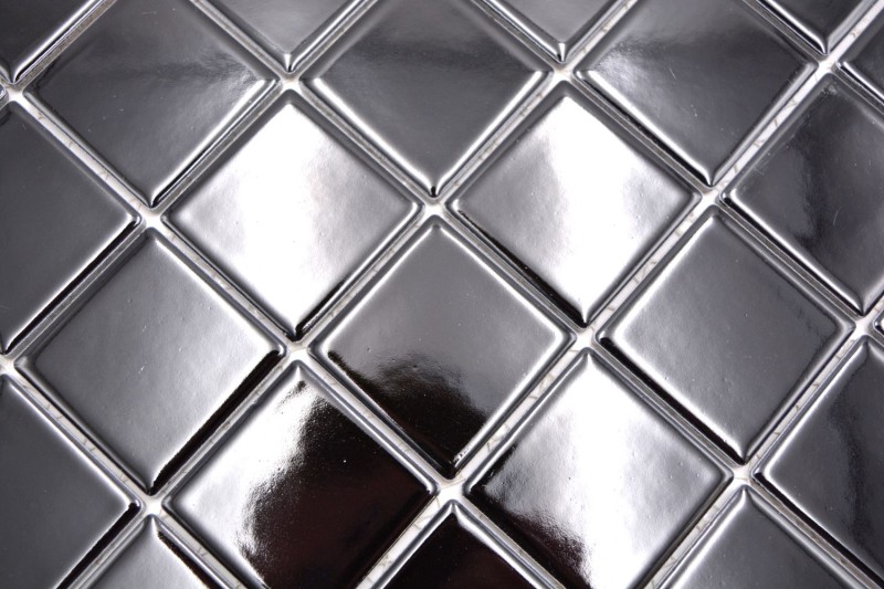 Mosaïque Carreau céramique noir brillant Dos de cuisine MOS16B-0301_f