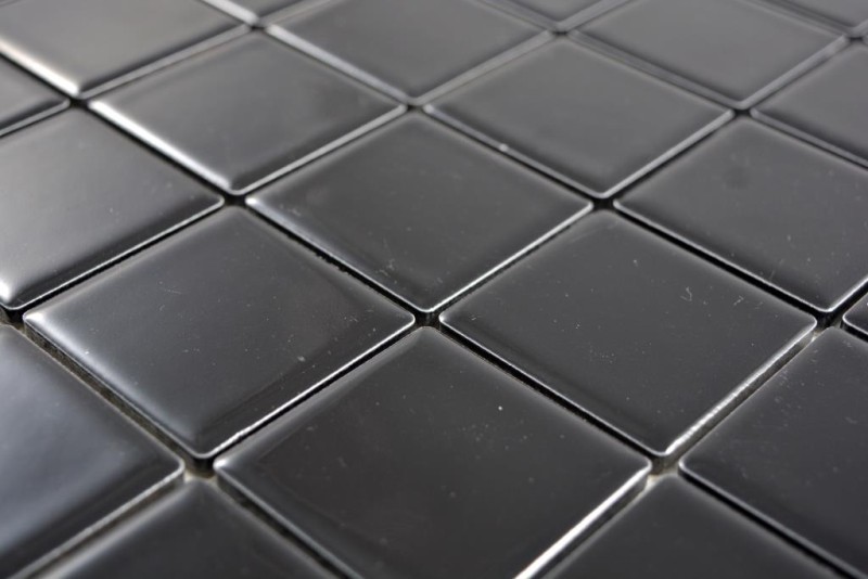 Mosaïque Carreau céramique noir brillant Dos de cuisine MOS16B-0301_f