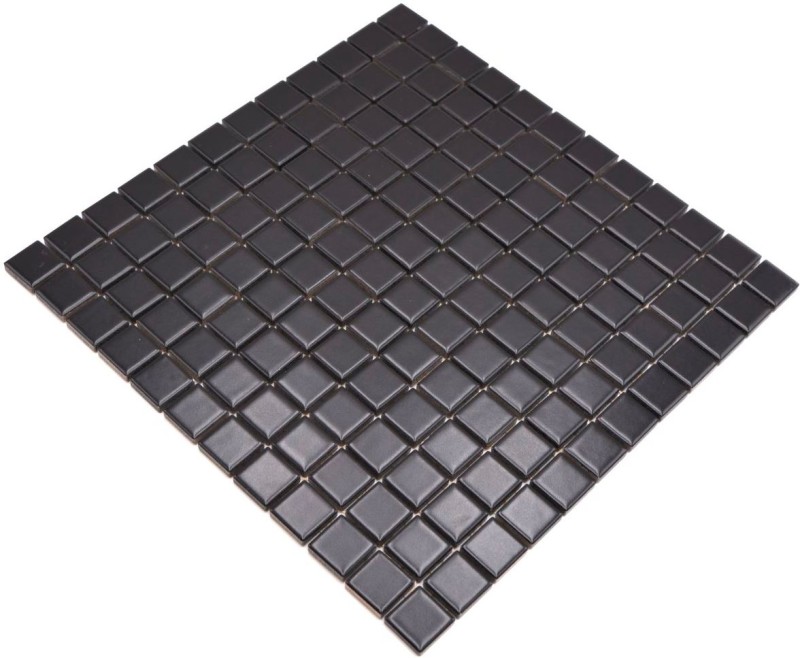 Carreau de mosaïque Céramique noire mate Miroir de fond de cuisine MOS18D-0311_f