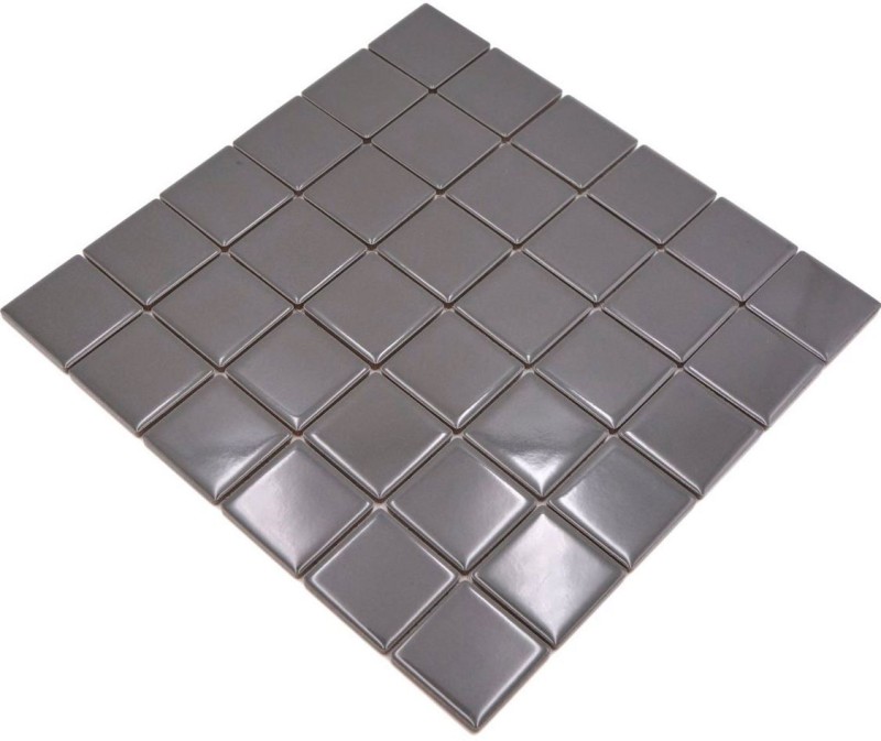 Carreau mosaïque céramique gris métal brillant Carrelage mural cuisine MOS16B-0204_f