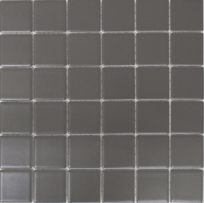 Carreau de mosaïque Céramique gris métal mat Carrelage de fond de cuisine MOS16B-0211_f