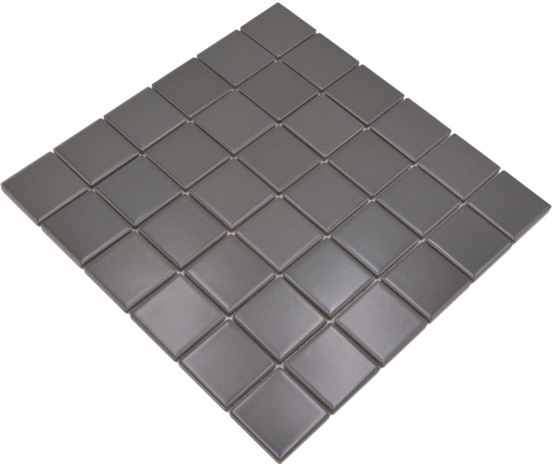 Carreau de mosaïque Céramique gris métal mat Carrelage de fond de cuisine MOS16B-0211_f