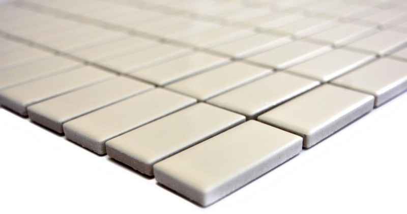 Mosaïque Carreau céramique baguettes beige brillant Carreau WC Salle de bain MOS24D-1902_f